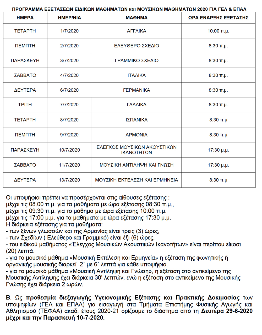 programma eidika 2020